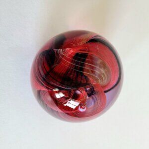 SORCERERS CAITHNESS SCOTLAND RS2153 glass ball paper weight. Art glass figurine.